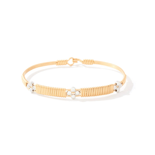 Timeless Beauty Bracelet Gold with Silver Bead