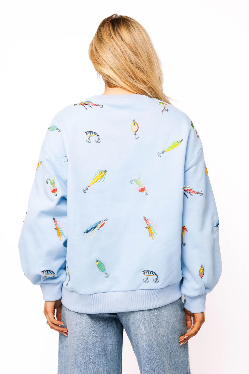 Light Blue Fishing Lure Sweatshirt