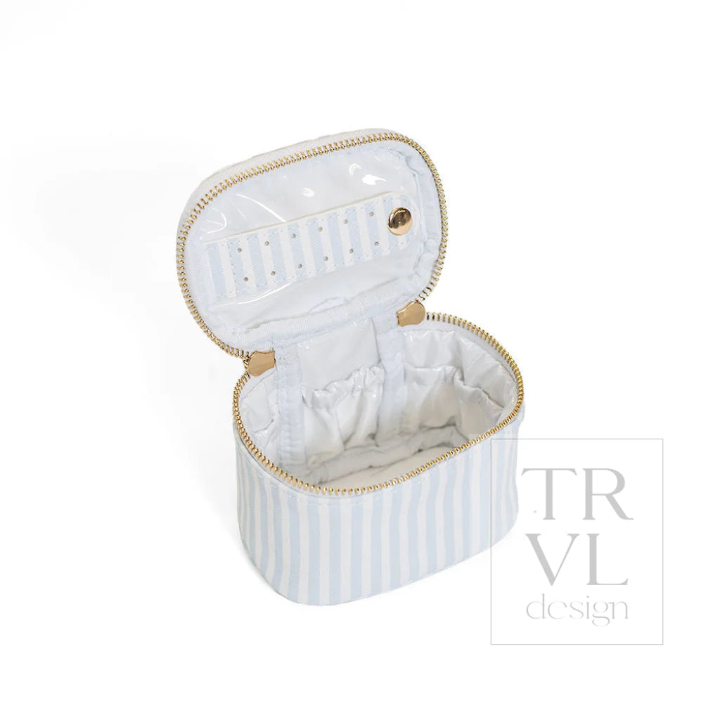 Luxe Jewelry Case Pimlico Stripe Chambray