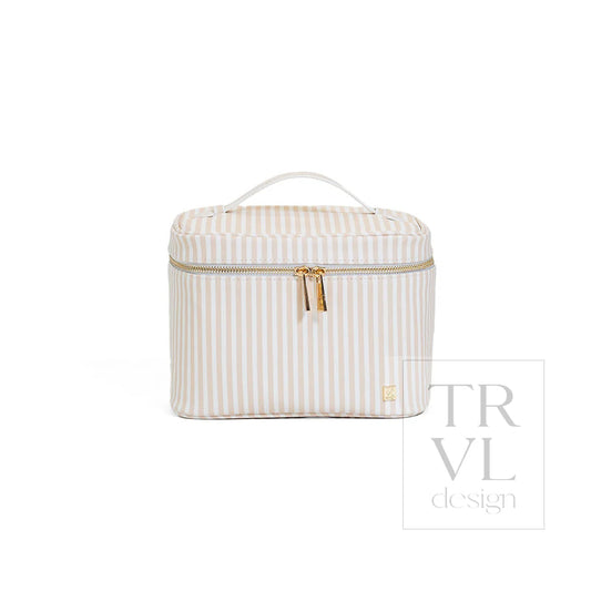 Luxe Vanity Train Case Pimlico Stripe Sand