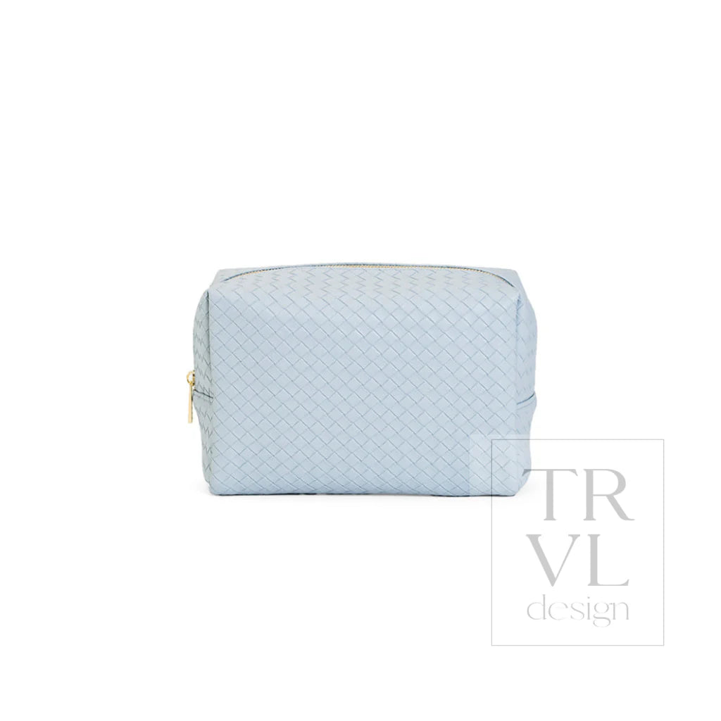 Luxe Everyday Cosmetic Bag Woven Surf