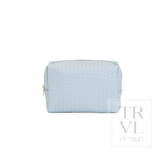 Luxe Everyday Cosmetic Bag Woven Surf