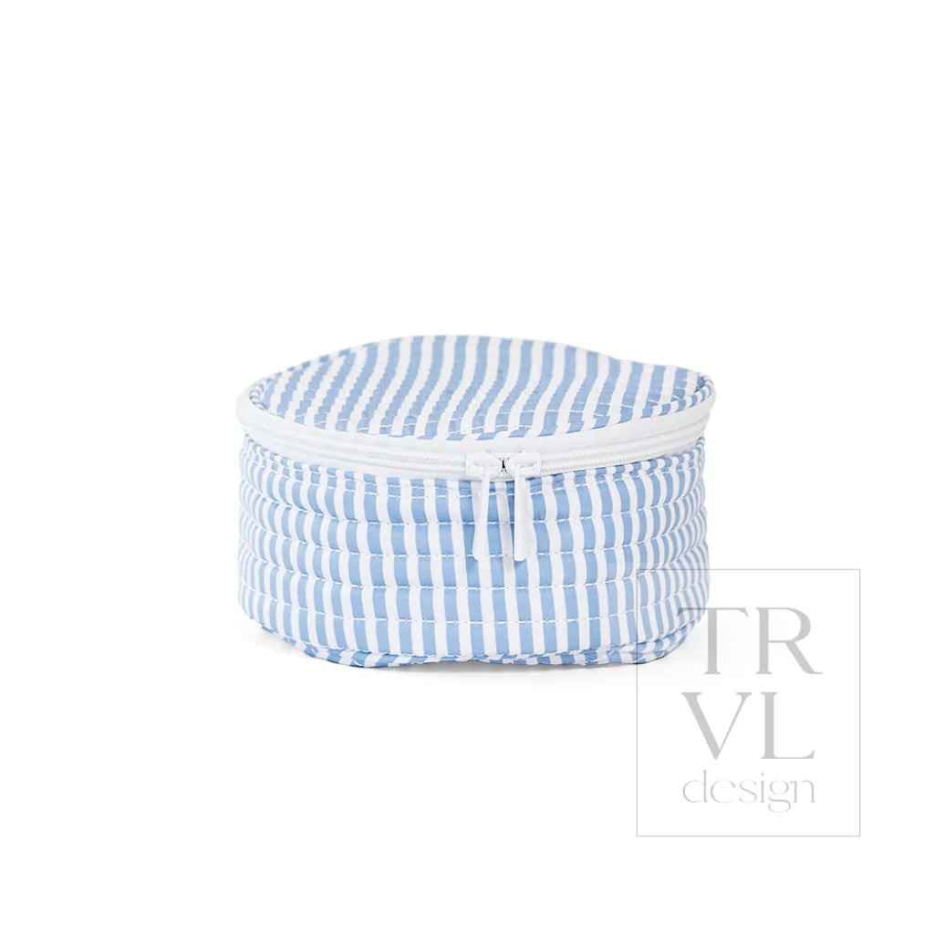 Quilted Jewelry Round Pimlico Stripe Chambray
