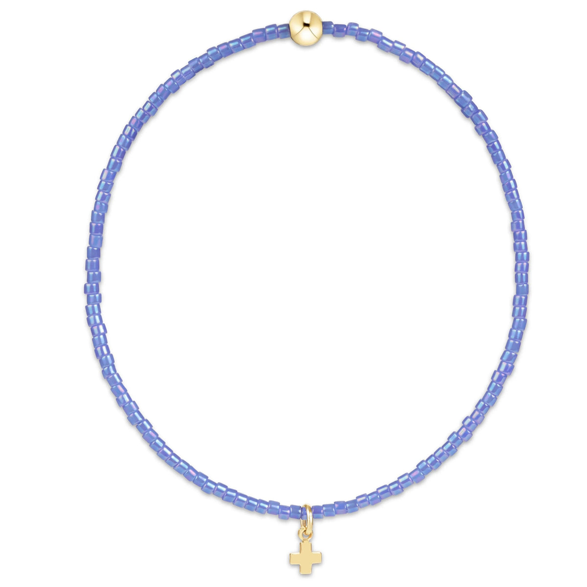 Hope Classic Bright Blue Bracelet Signature Cross Small Gold Charm