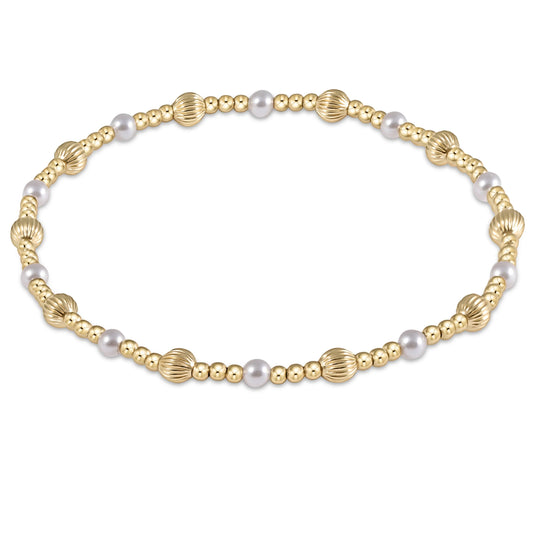 Dignity Sincerity Gold 4mm Bracelet Pearl