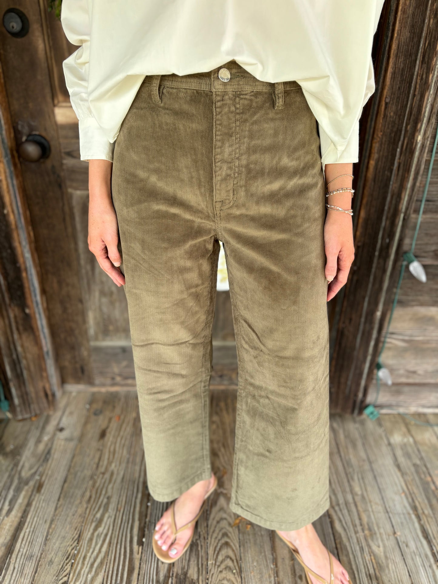 Penny Crop High Rise Wide Leg Sequoia