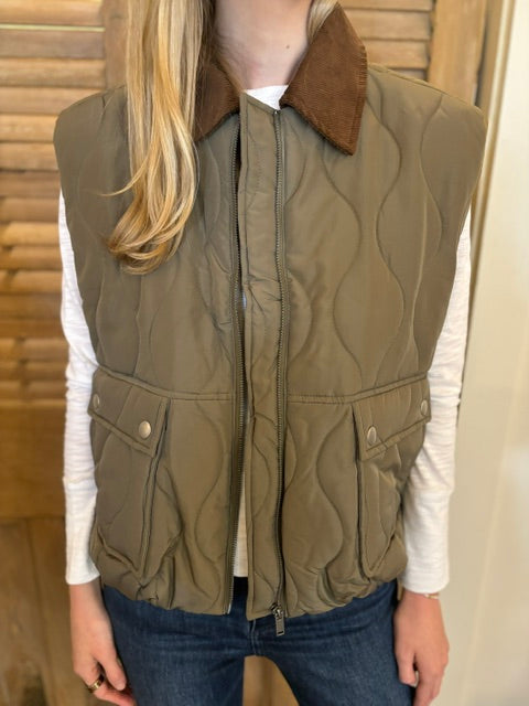 Chelsea Green Quilted Vest