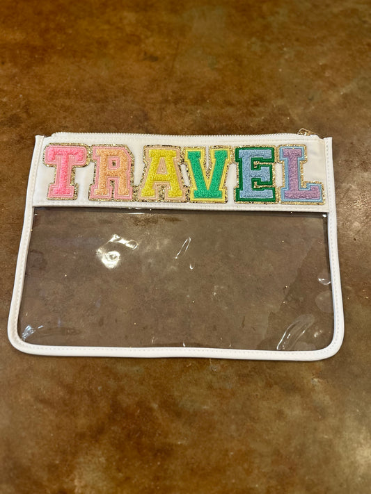 Travel Luxury Pouch-Rainbow Letter