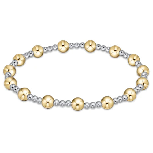 Classic Sincerity Bead Bracelet Mixed Metal