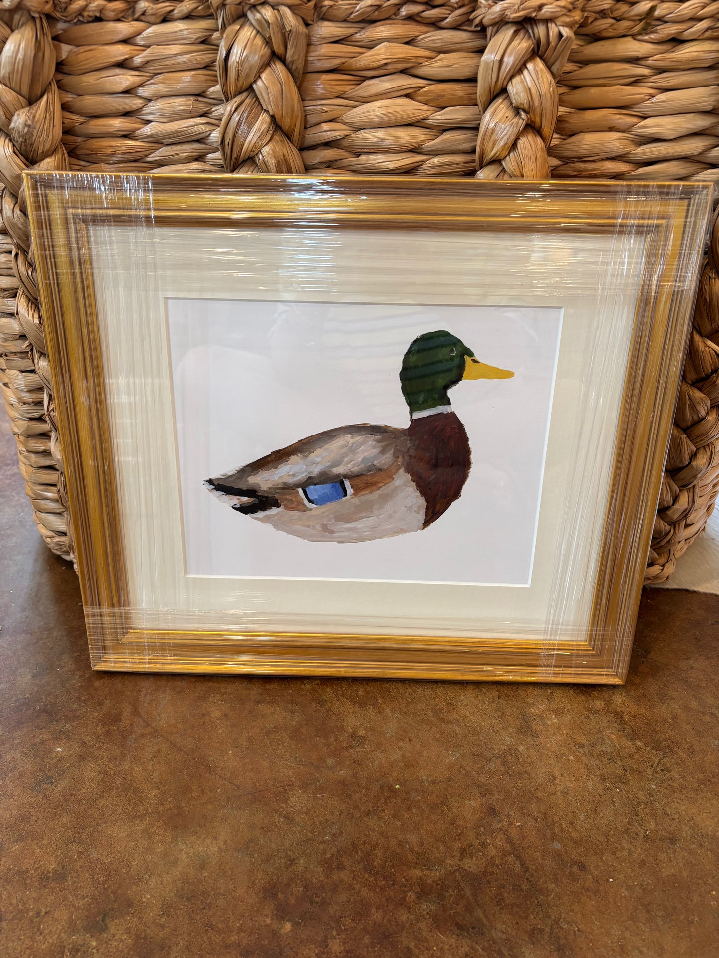 Framed Duck 3 Print 15.5" x 13.5"