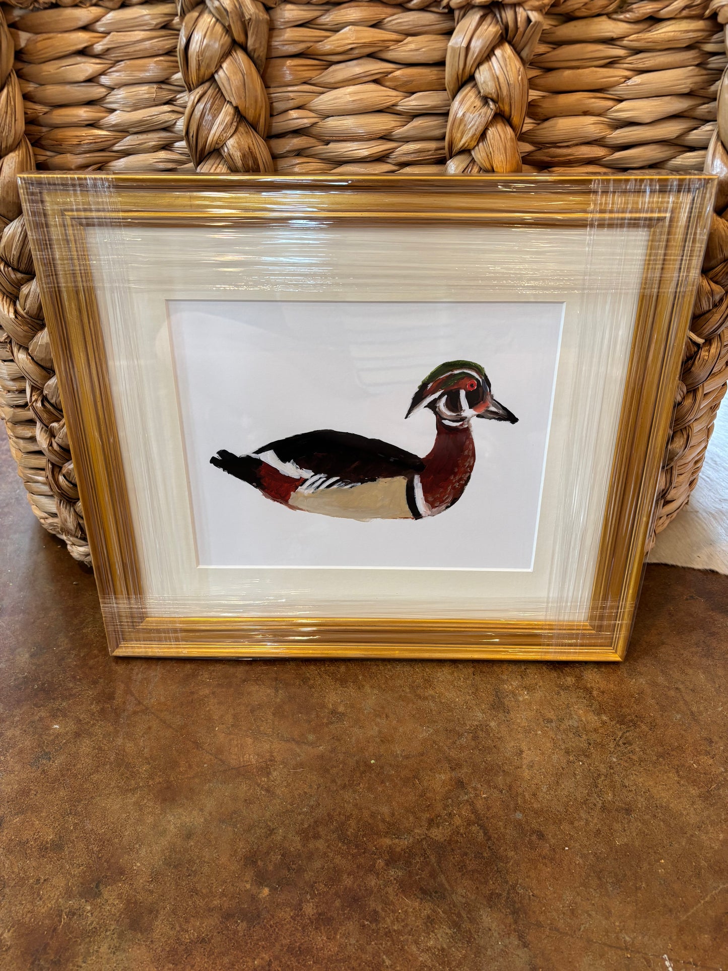 Framed Duck 2 Print 15.5" x 13.5"