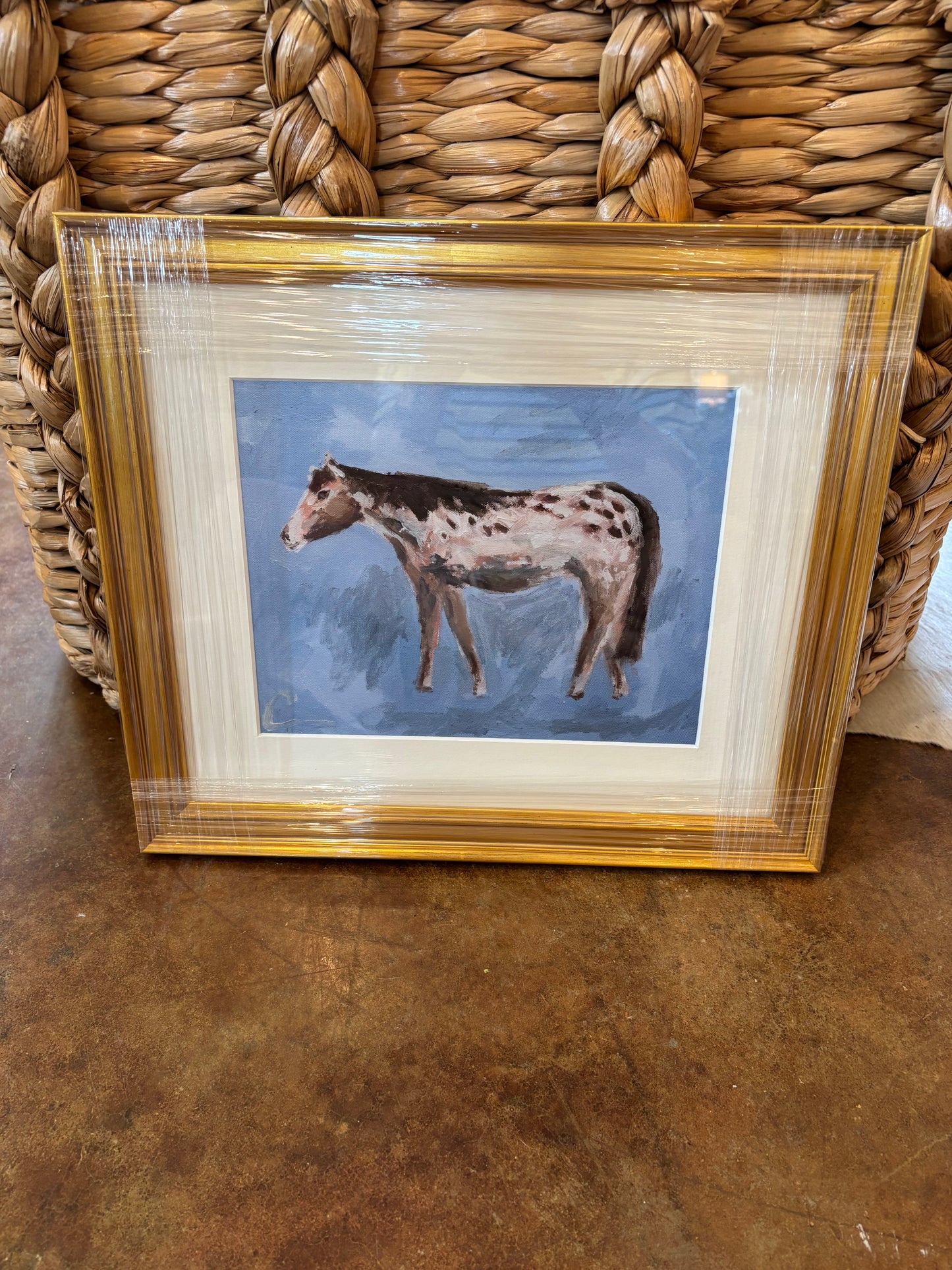 Framed Paint Horse Print 15.5" x 13.5"