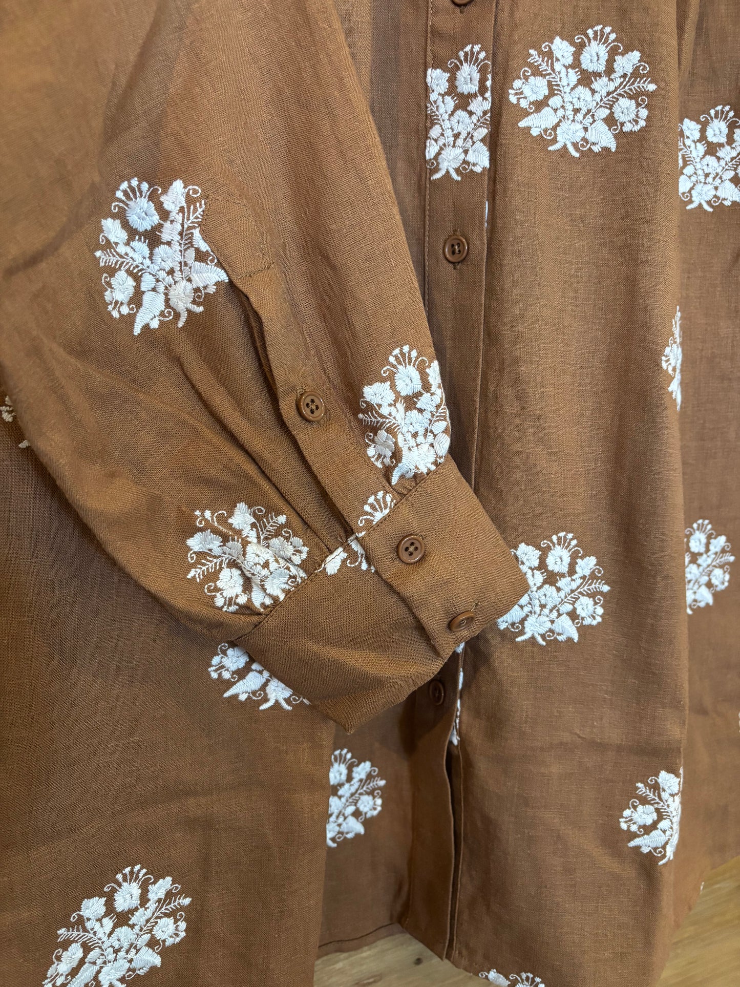 Drop Shoulder Top Sienna Floral Embroidery
