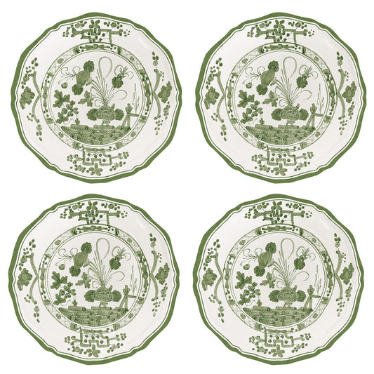 VIDA Faenza Appetizer Plate S/4 Green & White