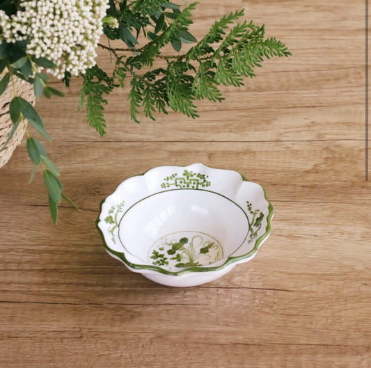 VIDA Faenza Mini Bowl Green & White