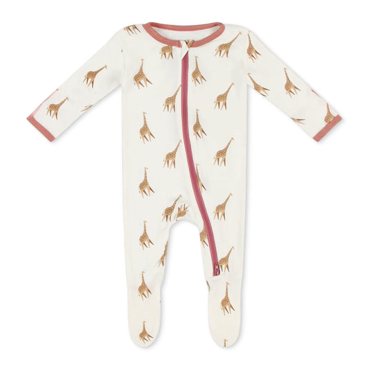 Giraffe Zippered Footie