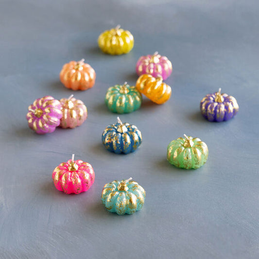 Rainbow Pumpkin T-light Boxed S/6 2"