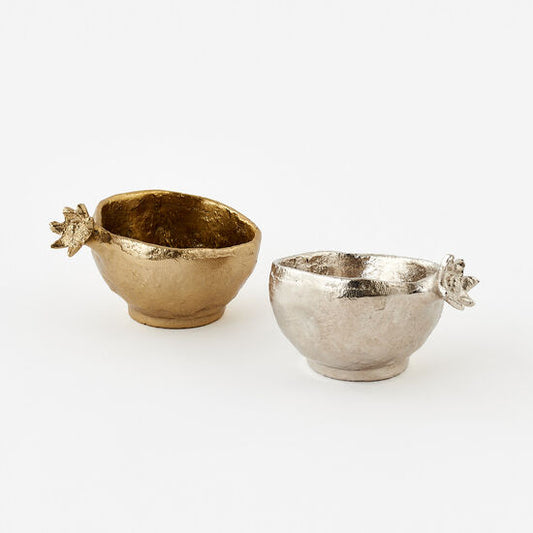 Pomegranate Bowl Gold/Silver 3.5x4.5"