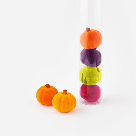 Flocked Pumpkin Lg 4.5"