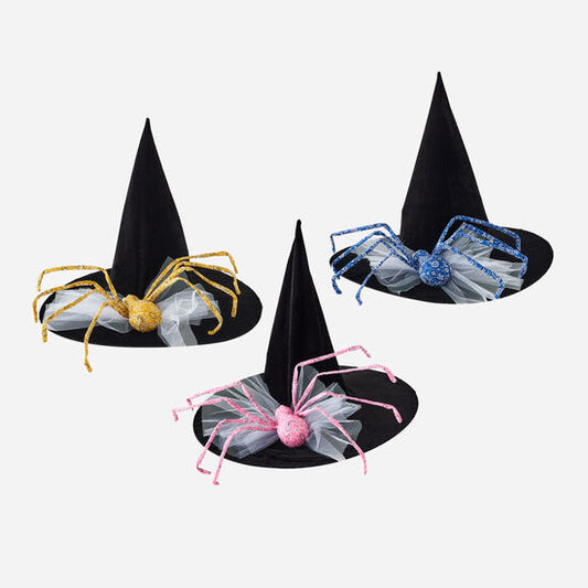 Colorful Spider Witch Hat 18"
