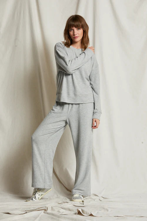 Brushed Sweater Jersey Pull On Pant Heather Grey