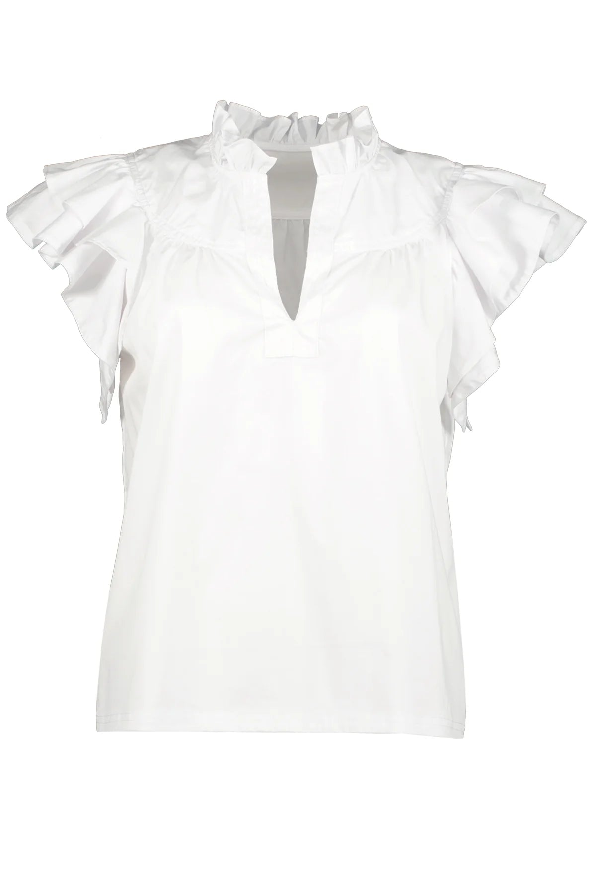 Margarita Poplin Top White