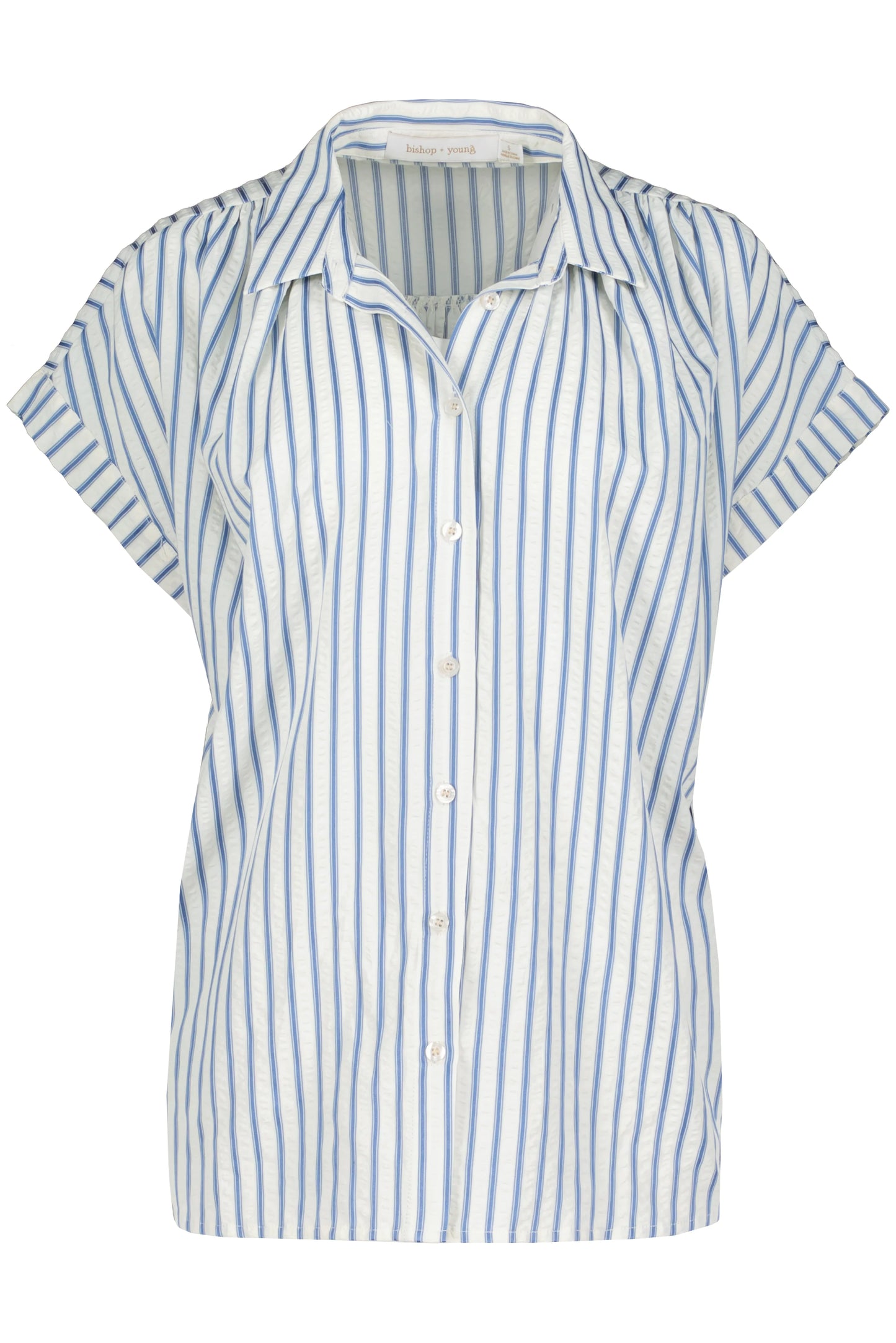 Poolside Lounge Shirt Blue Stripe