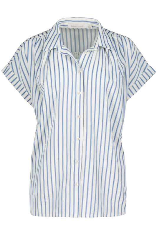 Poolside Lounge Shirt Blue Stripe
