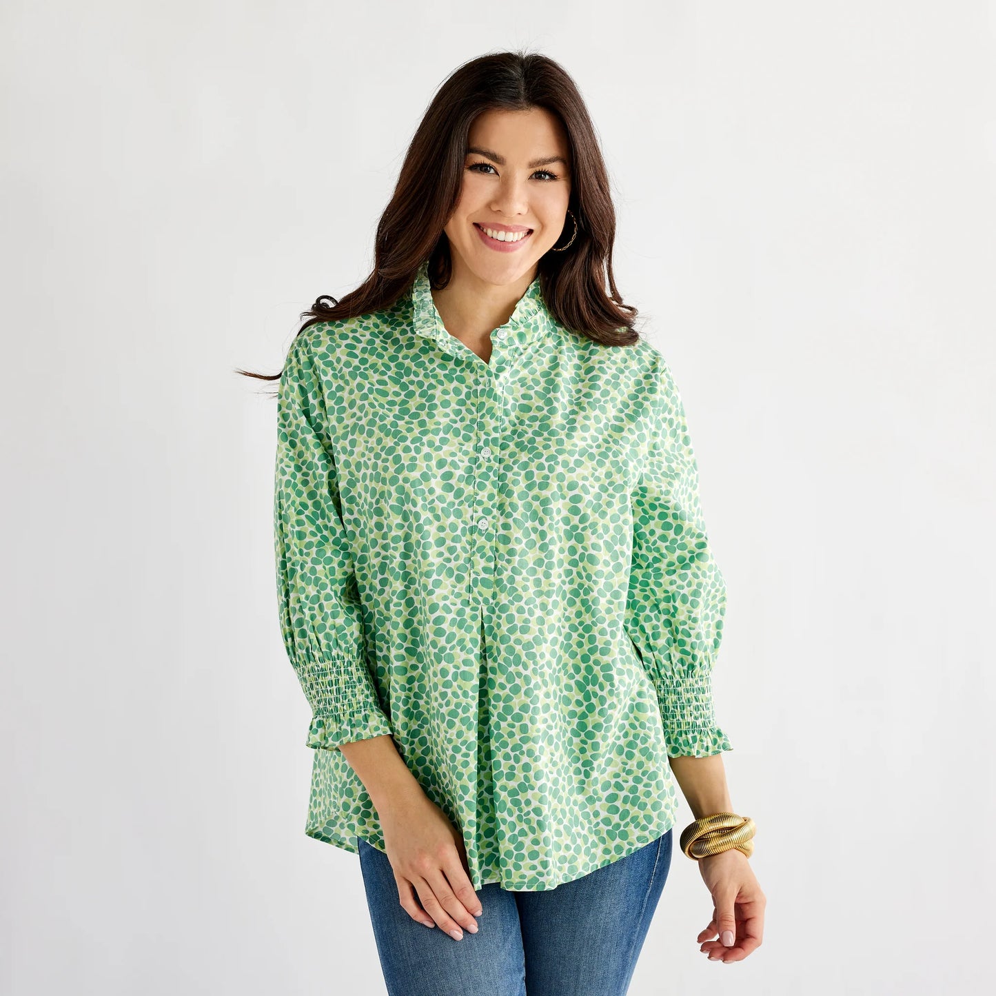 Kimberly Poppy Top Green