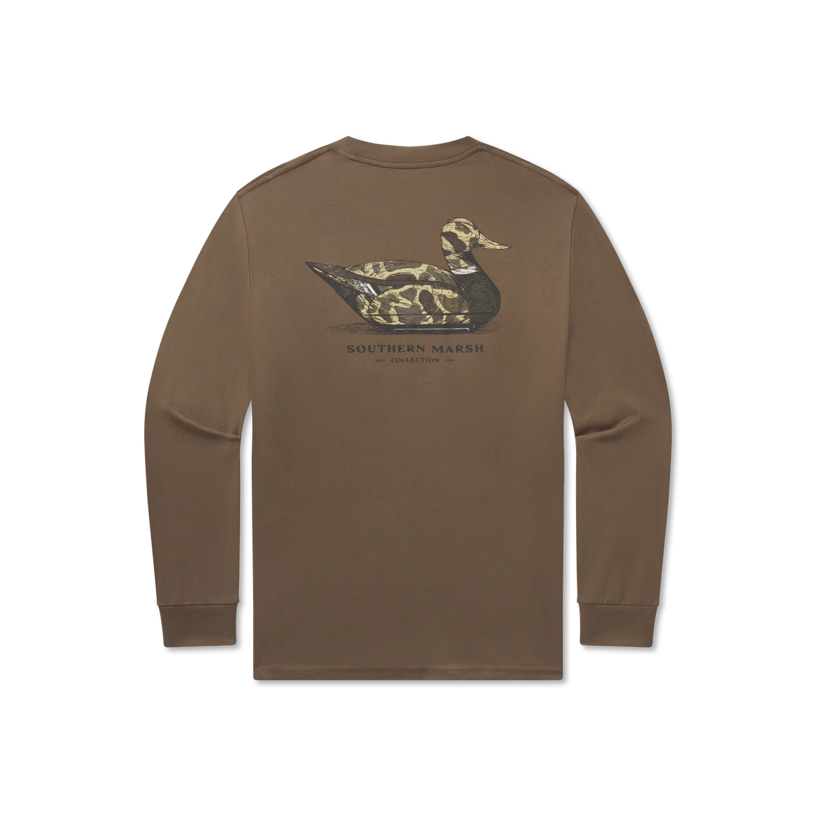 Vintage Duck Decoy Tee Camo Tee Long Sleeve Carajillo Brown