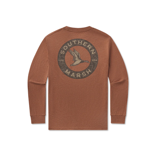 Inflight Camo Tee Long Sleeve Washed Walnut