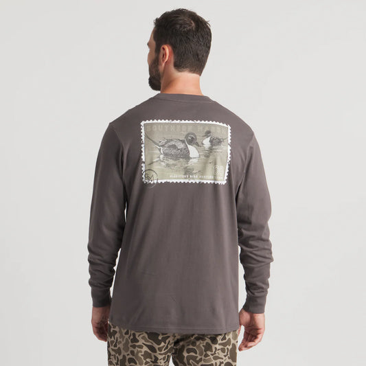 Duckstamp Pintail Tee Long Sleeve Iron Gray