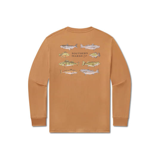 Southern Swimmers Tee Long Sleeve Camel