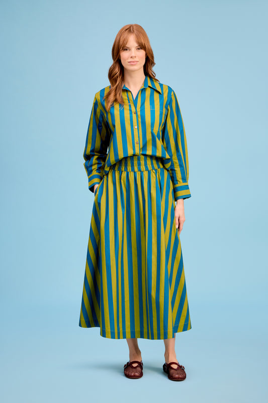 Pavilion Skirt Citron Stripe