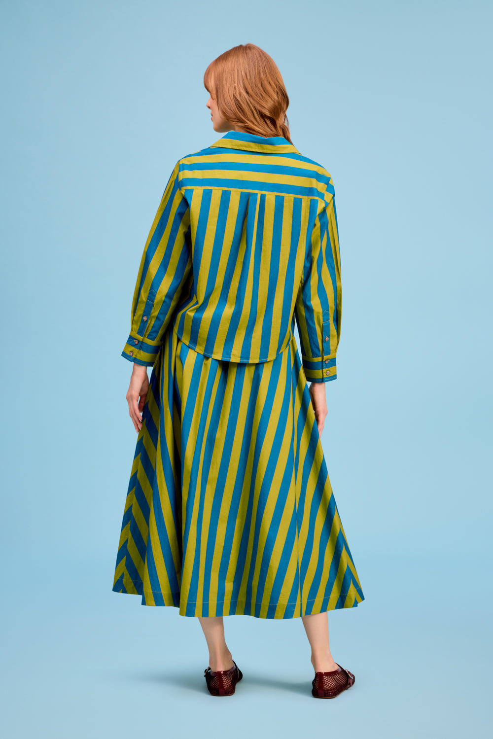 Pavilion Skirt Citron Stripe