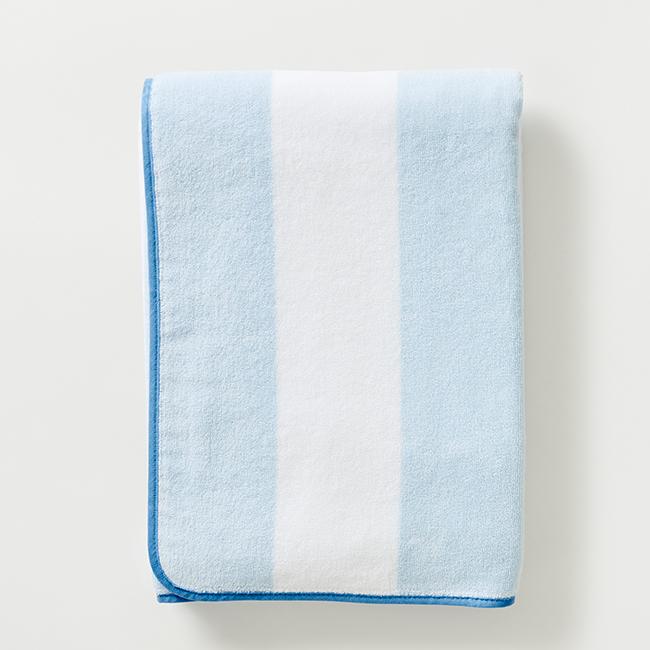Beach Towel Light Blue Stripe