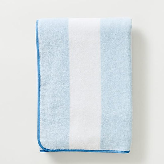 Beach Towel Light Blue Stripe