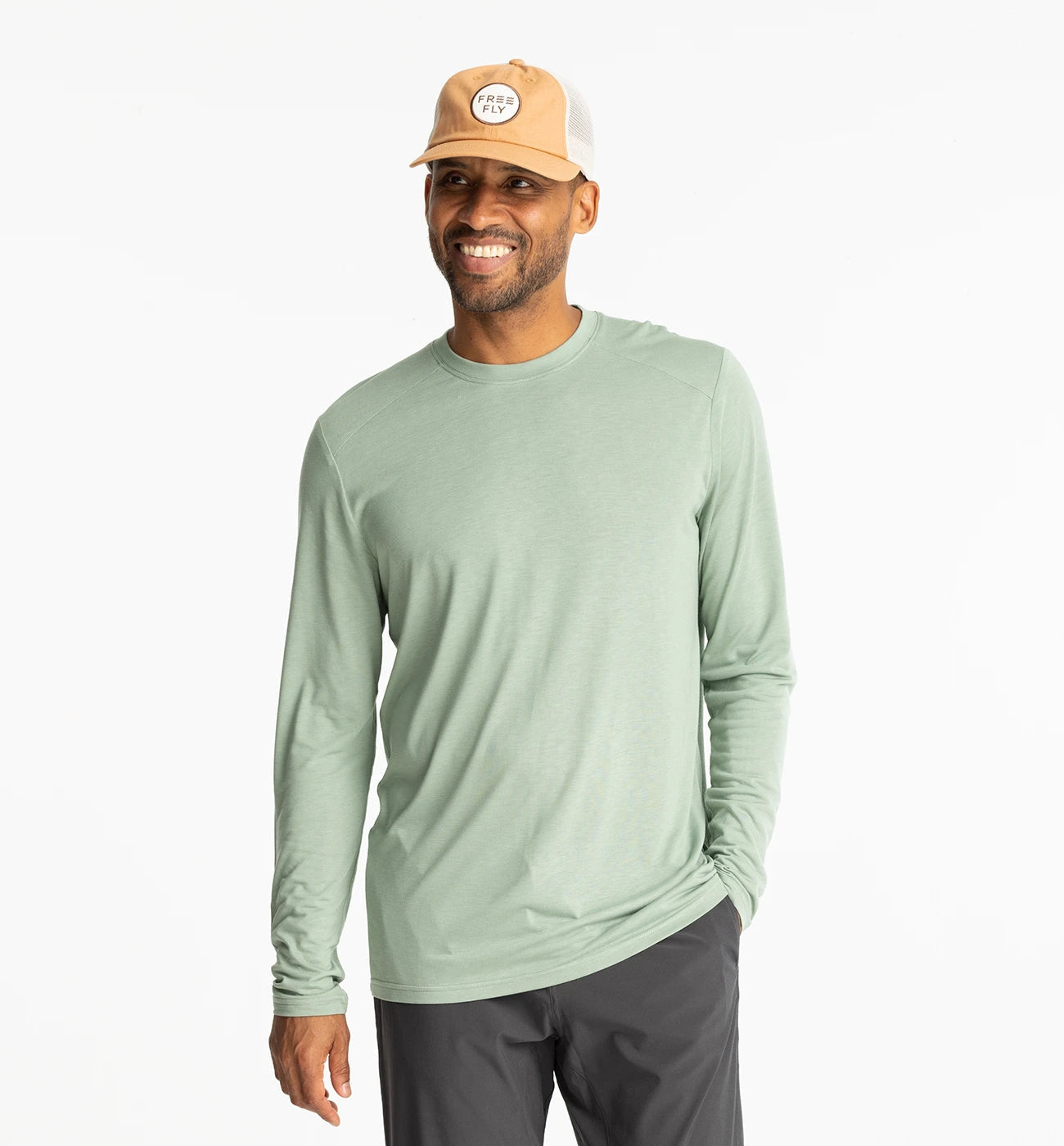 Men's Bamboo Lightweight Long Sleeve Palm Green