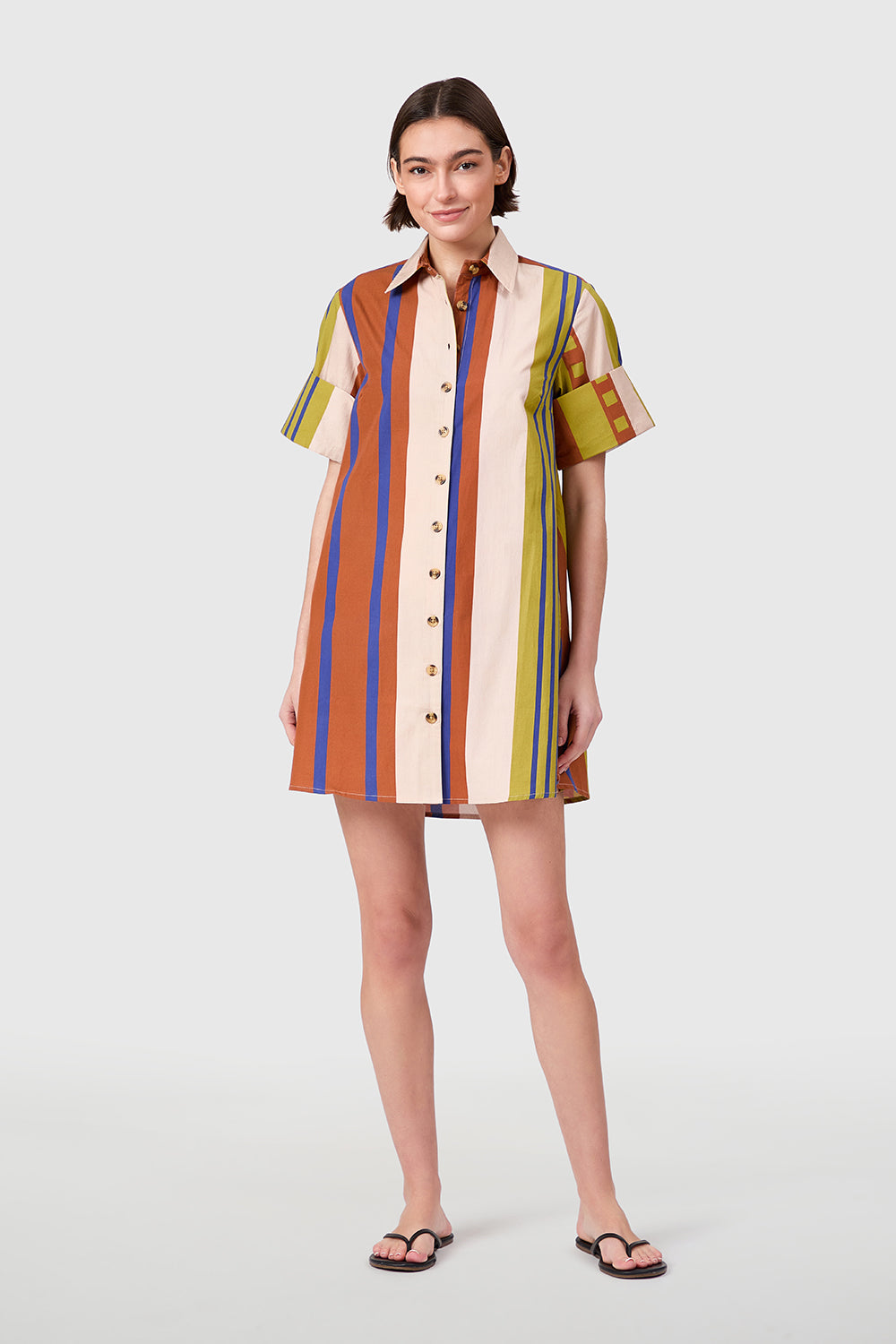 Dock Dress Maple Stripes