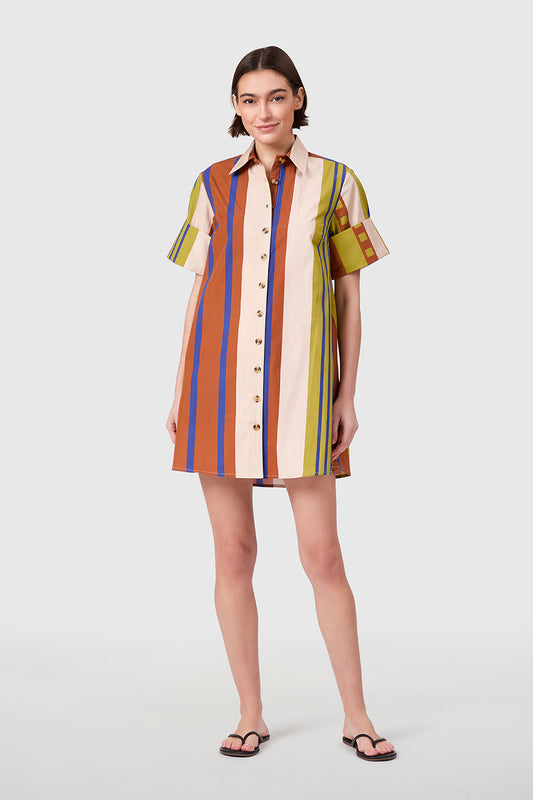 Dock Dress Maple Stripes