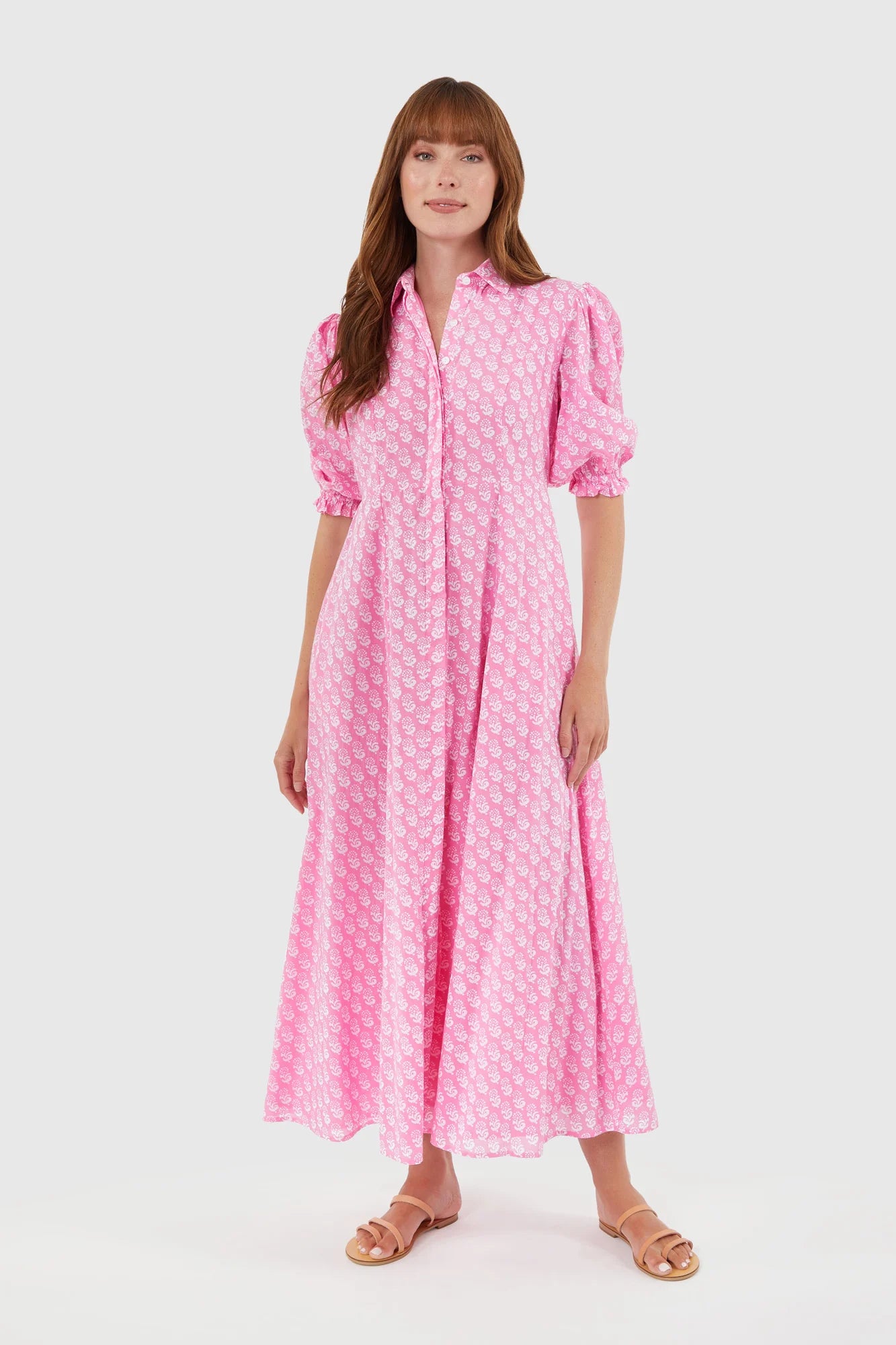Rosie Dress Pink Marigolds