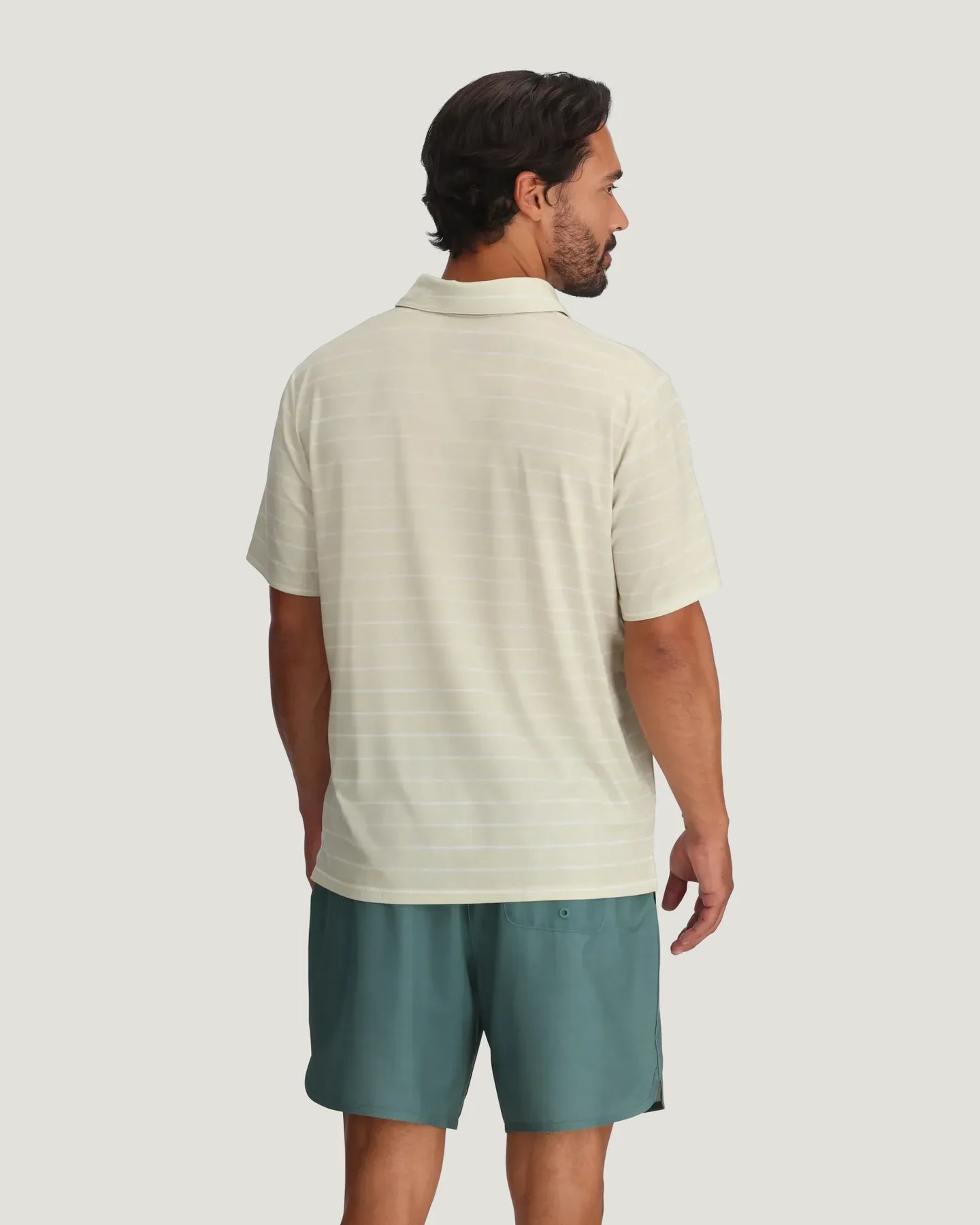 Men's Elevate Polo Dash Stripe Birch