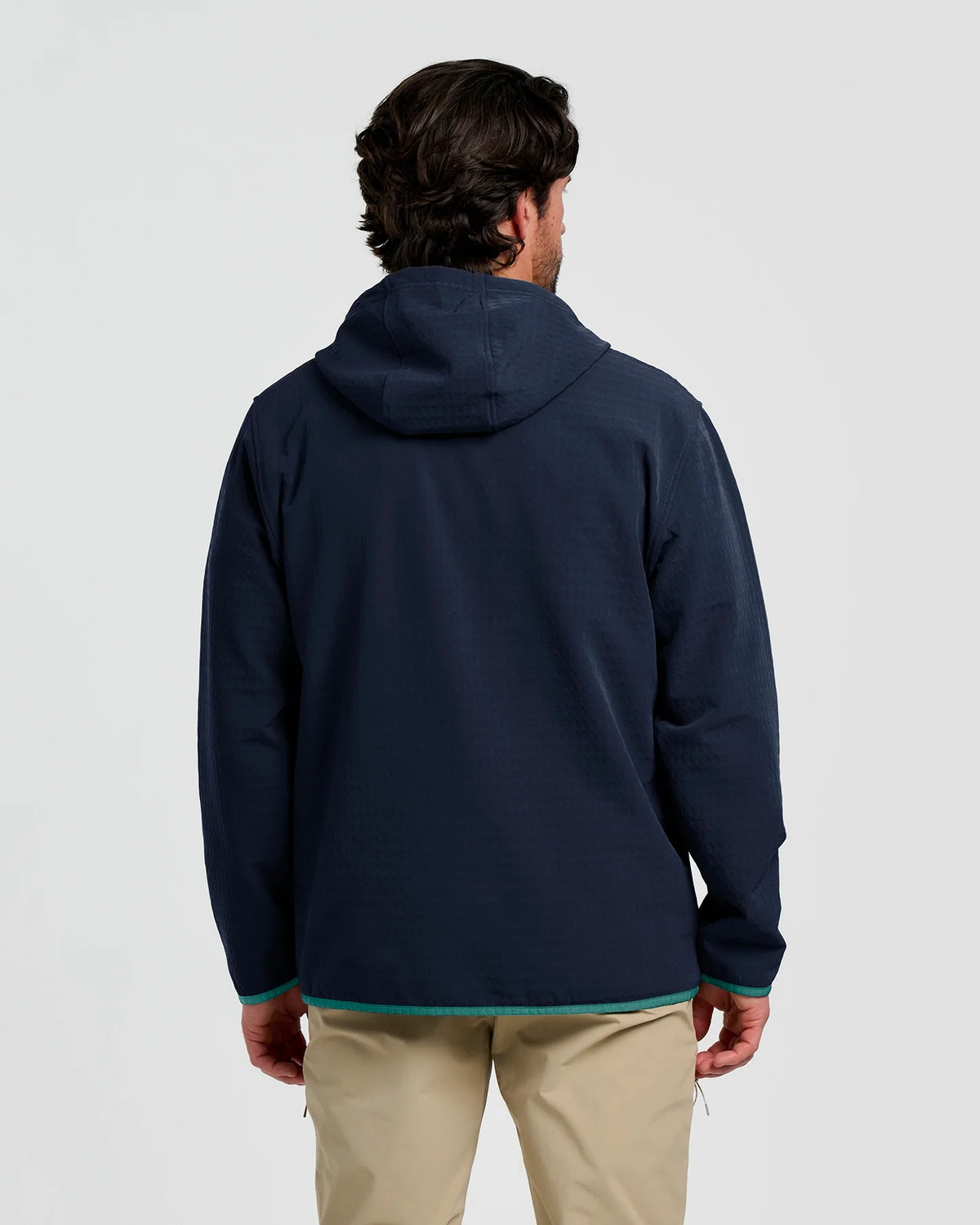 Men's Gridback Fleece Anorak Hoodie Deep Navy