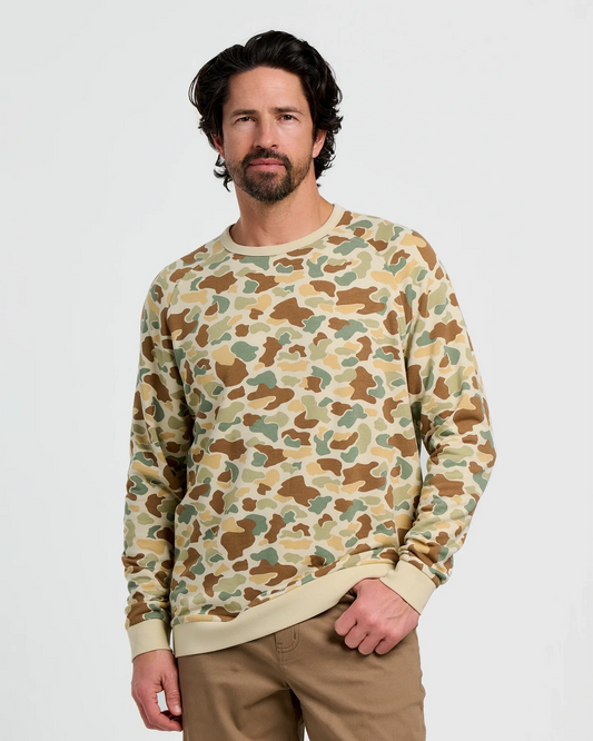 Men's Bamboo Lightweight Fleece Crew Vintage Camo