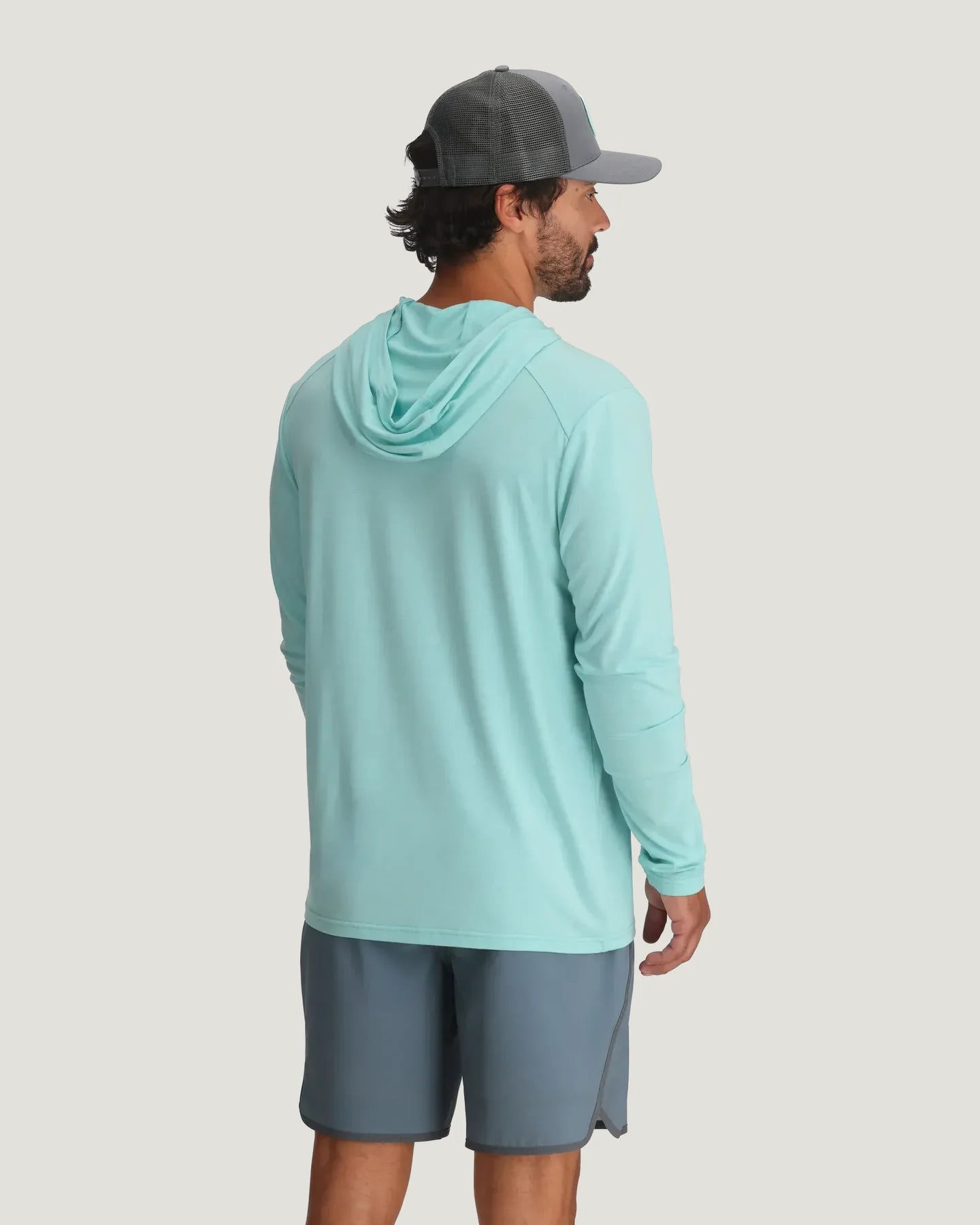 Men's Bamboo Shade Hoodie Heather Bahama Blue