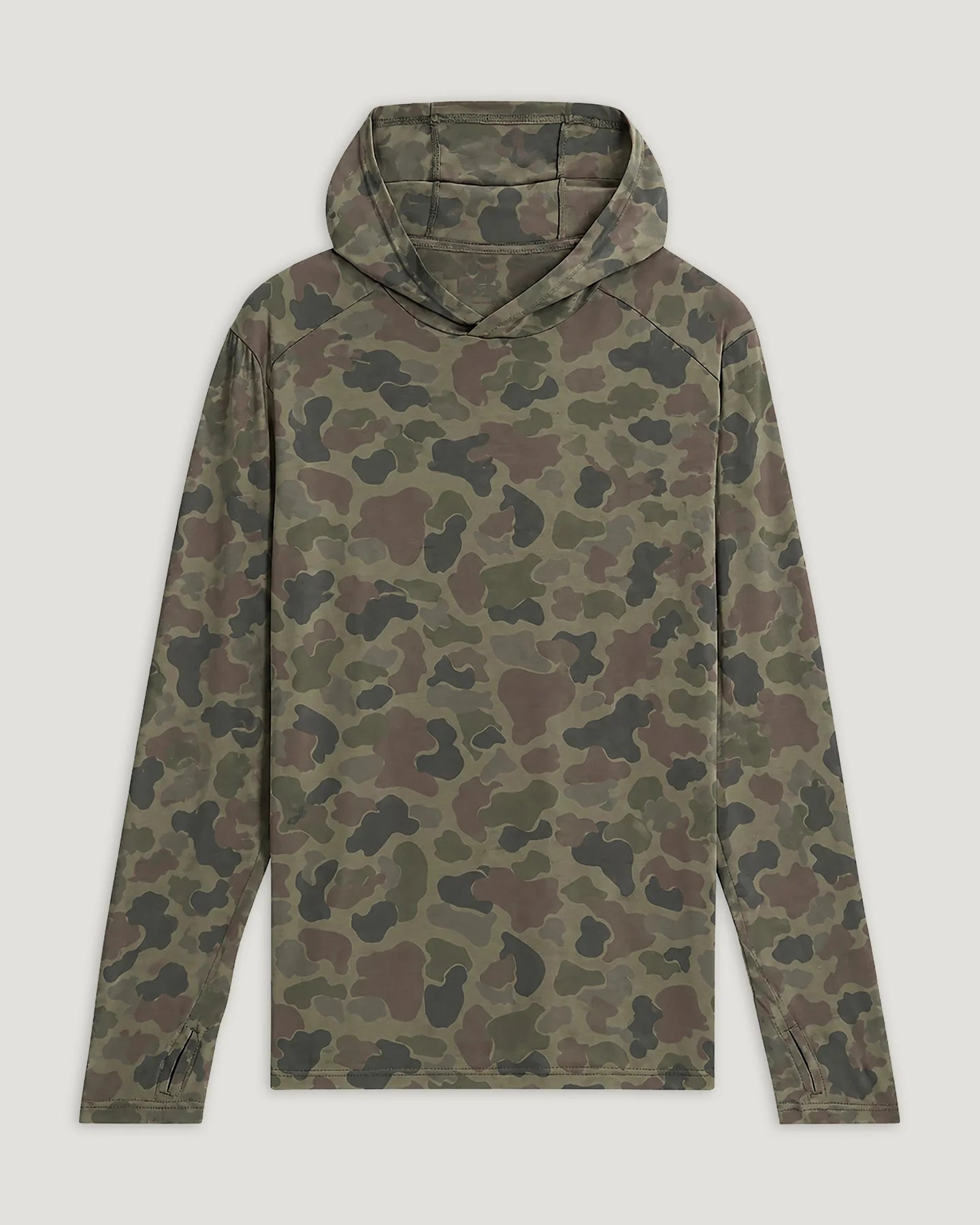 Men's Bamboo Shade Hoodie Vintage Camo Oil Green