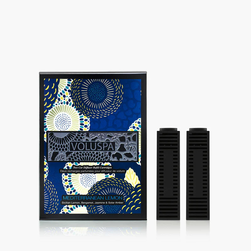 Mediterranean Lemon Car Diffuser Twin Refill Cartridge