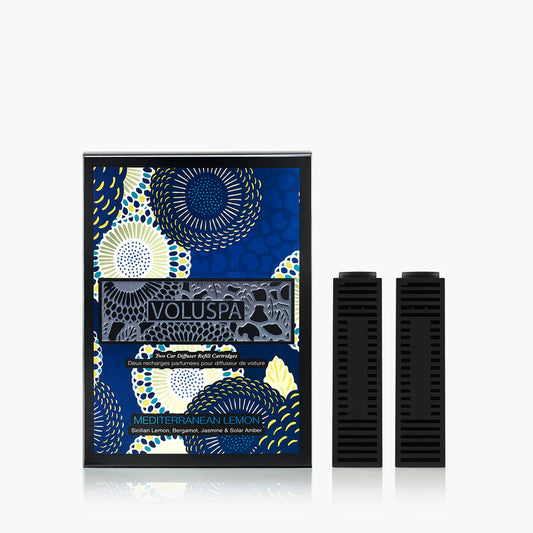 Mediterranean Lemon Car Diffuser Twin Refill Cartridge