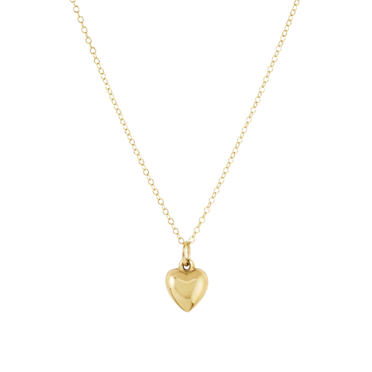 16" Necklace Gold Love Plush Small Gold Charm