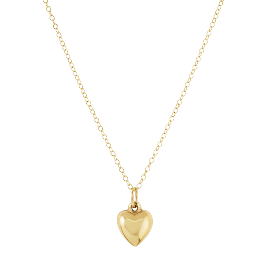 Egirl 14" Necklace Gold Love Plush Small Gold Charm